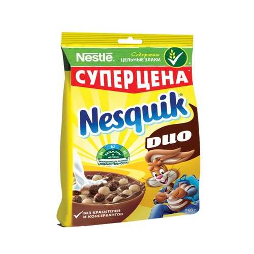Готовый завтрак Nesquik duo шоколадный 250 г в Светофор