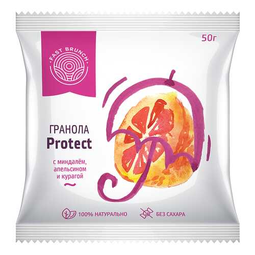 Гранола Fastbrunch Protect с миндалём, апельсином и курагой 3 саше в Светофор