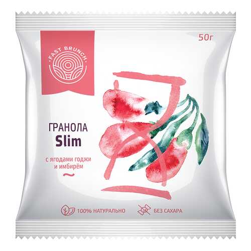 Гранола Fastbrunch Slim с ягодами годжи и имбирём 3 пакетика в Светофор