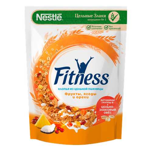Хлопья Fitness из цельной пшеницы с фруктами, ягодами и орехами в Светофор