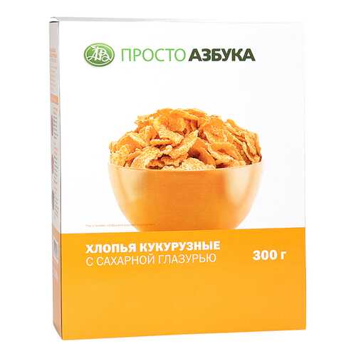 Хлопья кукурузные Просто Азбука Корн Флейкс 300 г в Светофор