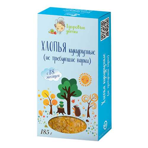 Хлопья кукурузные Здоровые детки 185 г в Светофор