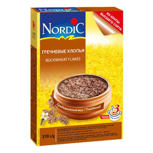 Хлопья Nordic гречневые 370 г в Светофор