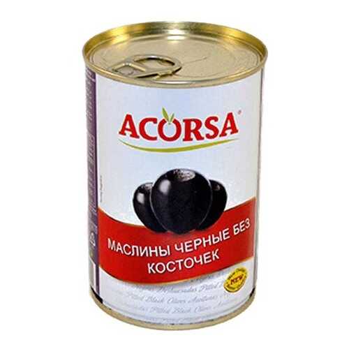 Маслины черные Acorsa крупные без косточки 425 г в Светофор
