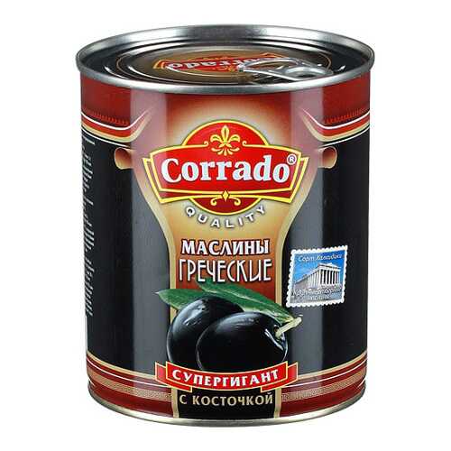 Маслины Corrado греческие супергигант с косточкой 850 мл в Светофор