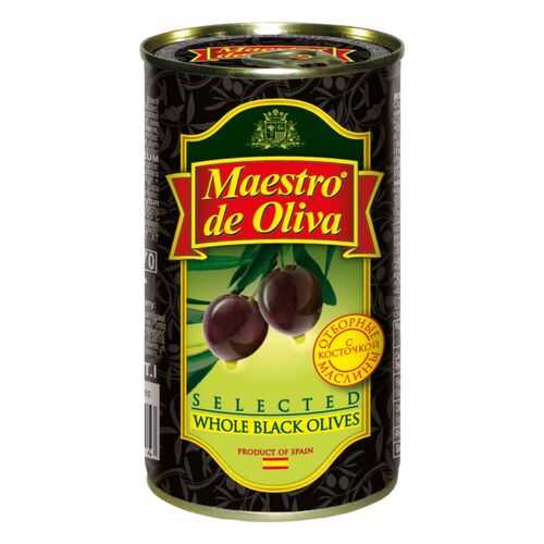 Маслины отборные Maestro de Oliva с косточкой 360 г в Светофор