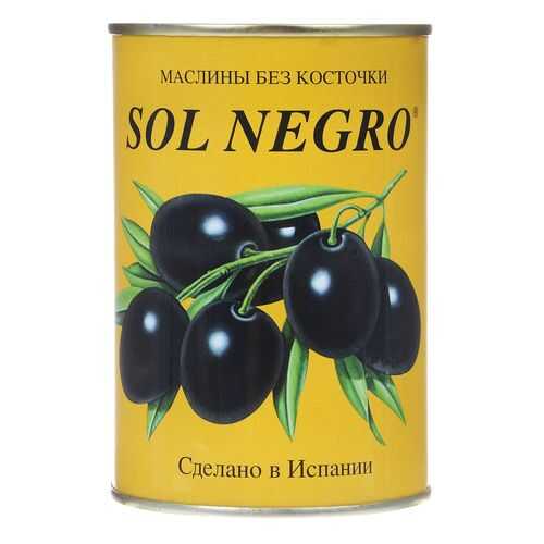 Маслины Sol Negro без косточки 480г в Светофор