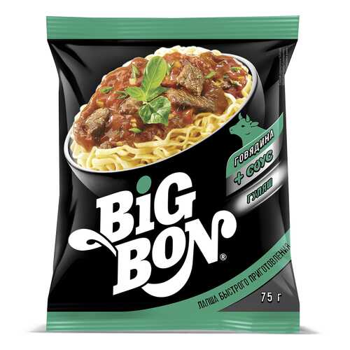 Лапша Bigbon говядина с соусом гуляш пакет 75 г в Светофор