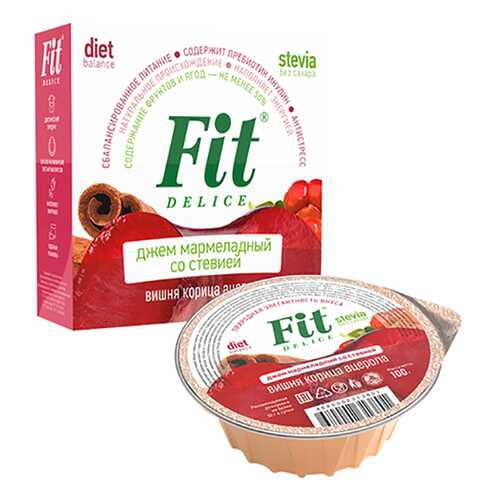 Джем мармелад Fit Parad со стевией вишня корица ацерола в Светофор