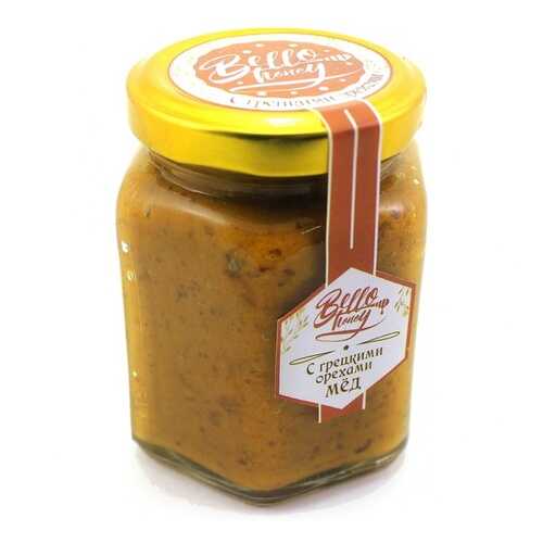 Крем-мед BelloHoney с грецкими орехами 200 мл в Светофор