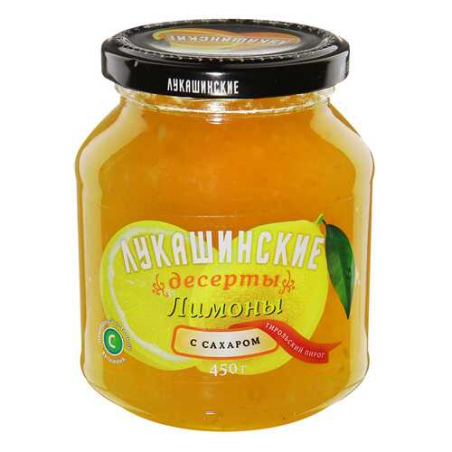 Лимоны Лукашинские протертые с сахаром 450г Россия в Светофор