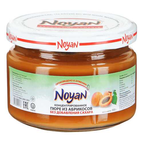 Пюре Noyan из абрикосов без сахара 300 г в Светофор