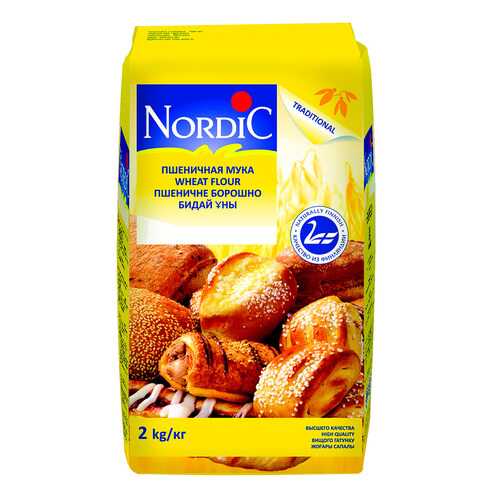 Мука Nordic пшеничная 2 кг в Светофор