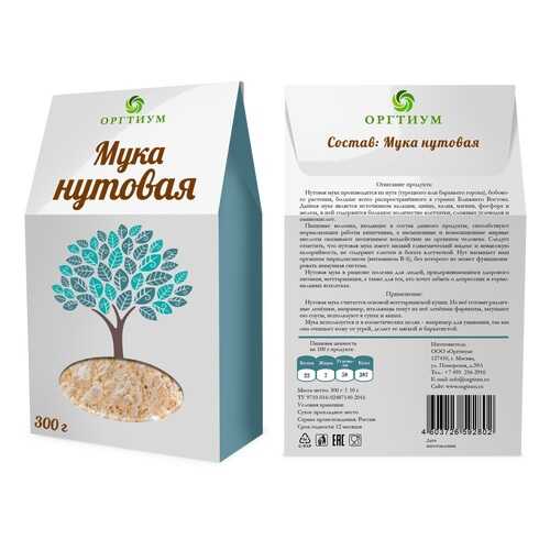 Мука нутовая Оргтиум экологическая 300 г в Светофор