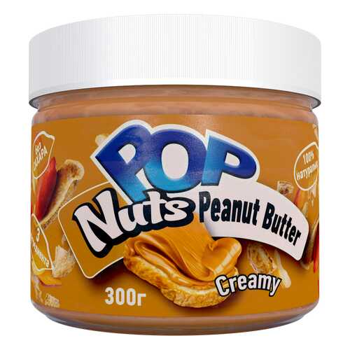 Арахисовая паста POP Nuts Creamy Кремовая, 300 г в Светофор