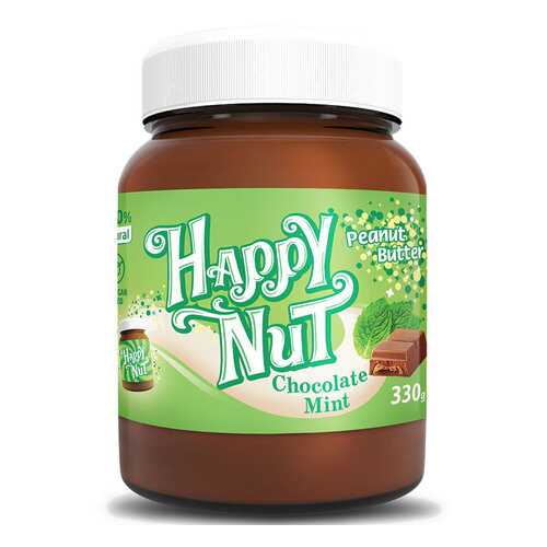 Арахисовая паста шоколадная HAPPY NUT с мятой 330 г в Светофор