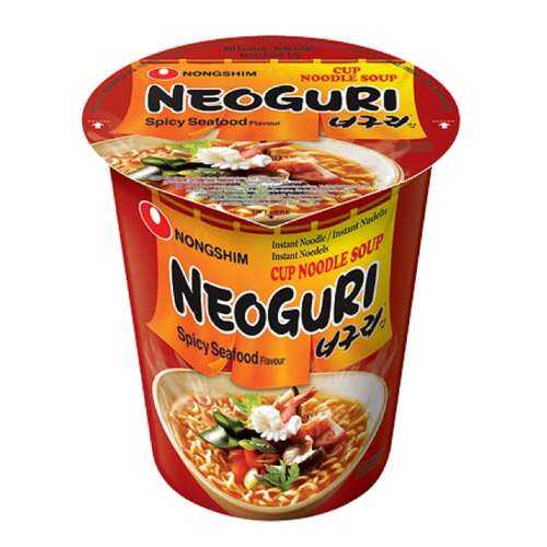 Лапша быстрого приготовления Неогури с морепродуктами острая Nongshim стакан 62 г в Светофор