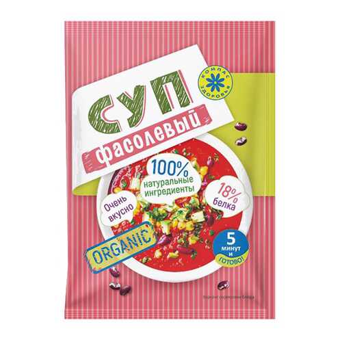 Суп-пюре Фасолевый Компас здоровья 30 г в Светофор