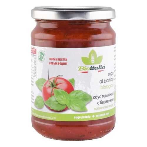 Соус томатный Bioitalia с базиликом 350 г в Светофор