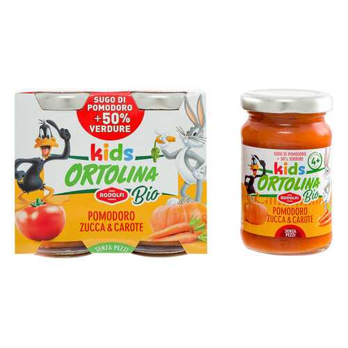 Соус томатный Ortolina Kids Bio с тыквой и морковью 2 шт 100 г в Светофор