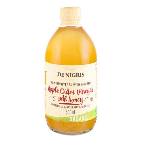 Уксус De Nigris Organic яблочный с медом и имбирем нефильтрованный 500 мл в Светофор