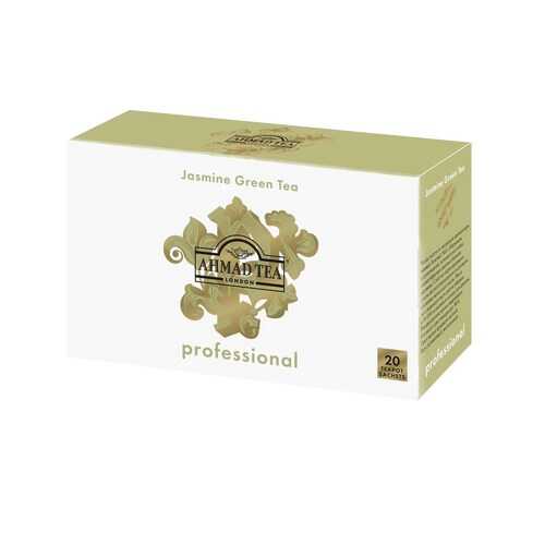 Чай Ahmad Tea Professional Зелёный чай с жасмином, листовой, в пакетах для чайников, 20х5г в Светофор