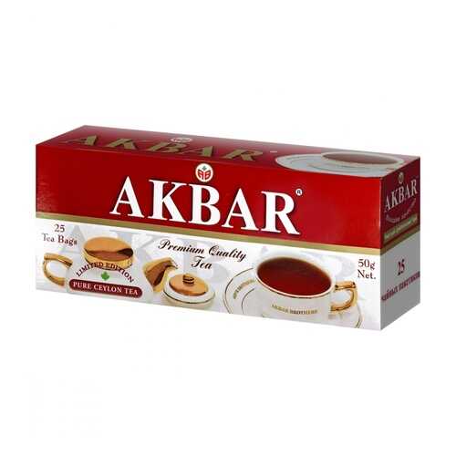 Чай Akbar Limited Edition черный 25 пакетиков в Светофор