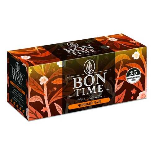 Чай BonTime Natural Tea, черный, 25 пакетиков в Светофор