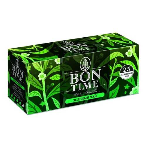 Чай BonTime Natural Tea, зелёный, 25 пакетиков в Светофор