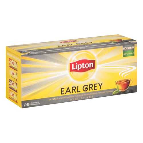 Чай черный Lipton earl grey 25 пакетиков в Светофор