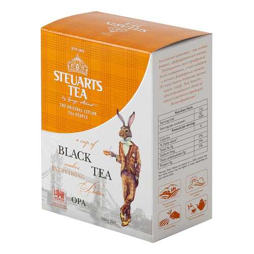Чай черный листовой Steuarts black tea OPA 100 гр в Светофор