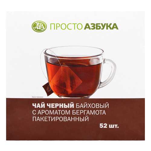 Чай черный Просто Азбука с ароматом бергамота 52*1.8 г в Светофор