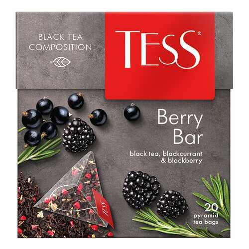 Чай черный Tess Berry Bar 20 пакетиков в Светофор