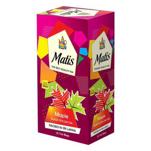 Чай черный в пакетиках для чашки Матис Maple 25*2 г в Светофор