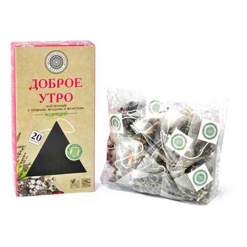 Чай Фабрика Здоровых Продуктов доброе утро бодрящий 20 пак x 1.7 г в Светофор