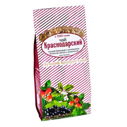 Чай Краснодарский С шиповником, мелиссой, мятой и смородиной черный листовой 100 г в Светофор
