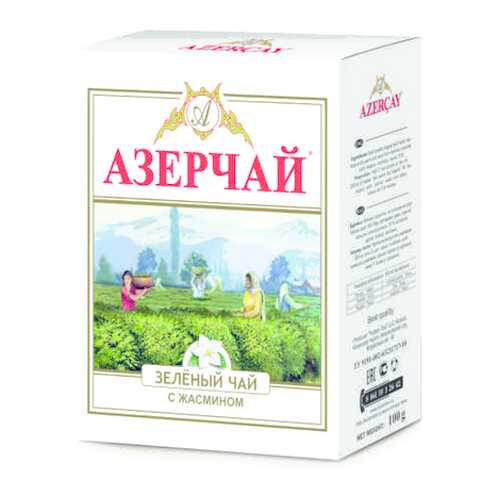 Чай зеленый Азерчай с жасмином листовой 100 г в Светофор