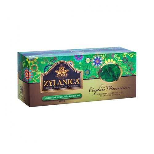 Чай Zylanica Ceylon Premium зеленый байховый с мятой 25 пакетиков в Светофор