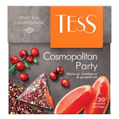 Чайный напиток в пирамидках Tess Cosmopolitan Party 20 пакетиков в Светофор
