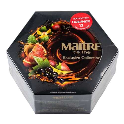 Набор чая Maitre de the exclusive collection 12 вкусов 120 г в Светофор