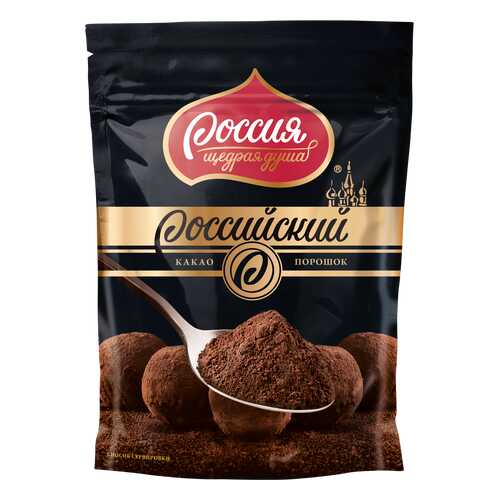 Какао-порошок Российский для приготовления десертов и напитков 100 г в Светофор