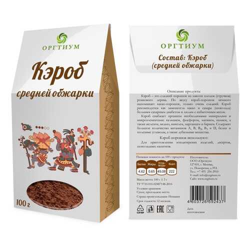 Кэроб Оргтиум средней обжарки 100 г в Светофор