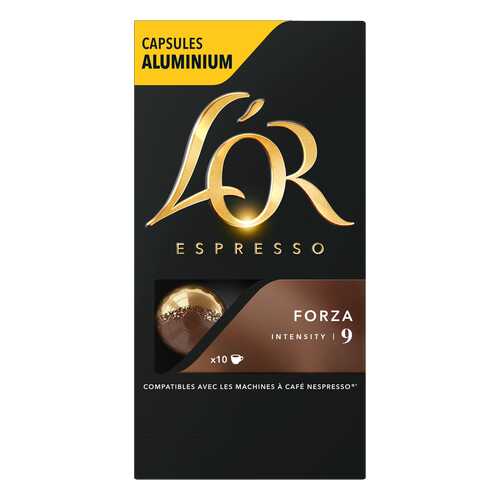 Капсулы L’OR Espresso Forza для кофемашин Nespresso 10 капсул в Светофор