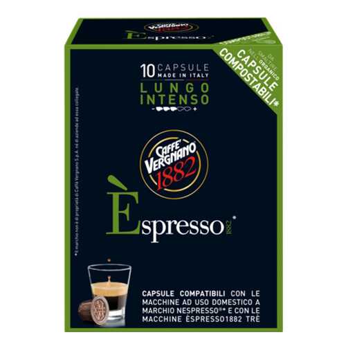 Капсулы Vergnano e`spresso lungo intenso для кофемашин Nespresso 10 капсул в Светофор