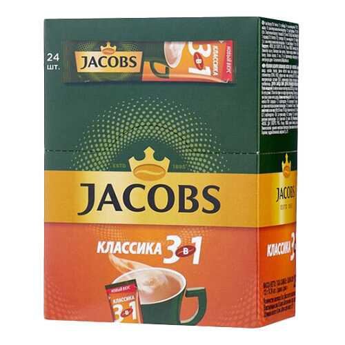 Кофе растворимый Jacobs 3в1 классика 24 стика в Светофор