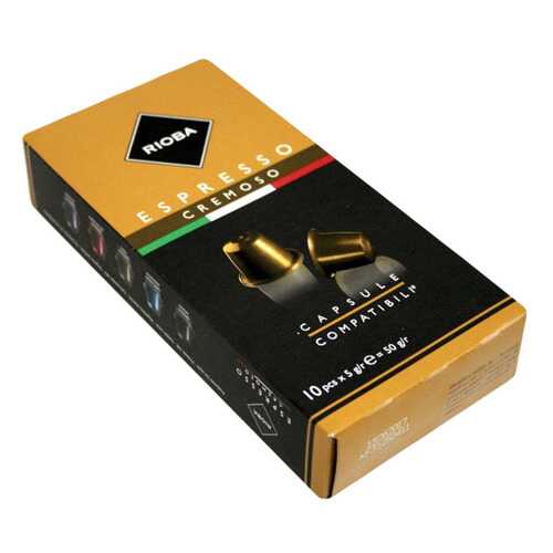 Кофе в капсулах Rioba espresso cremoso молотый итальянский 10 капсул в Светофор