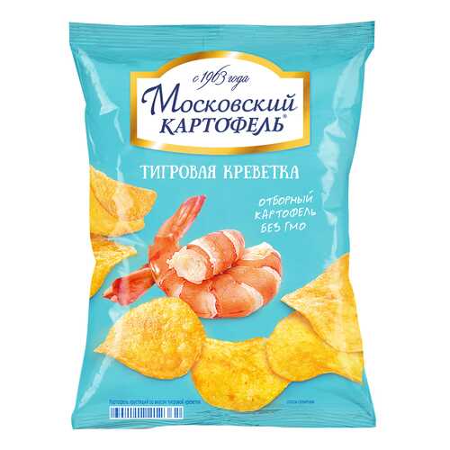 Чипсы картофельные Московский картофель тигровая креветка 150 г в Светофор