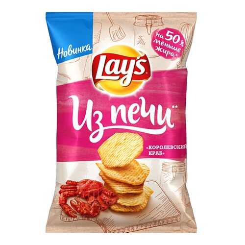 Чипсы Lays Из печи Королевский краб 85г в Светофор