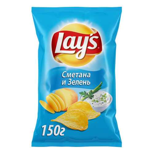 Картофельные чипсы Lay's сметана и зелень 150 г в Светофор