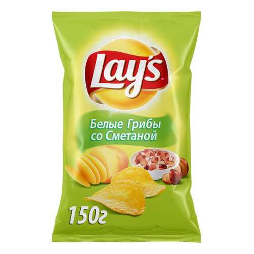 Картофельные чипсы Lays грибы со сметаной 150 г в Светофор